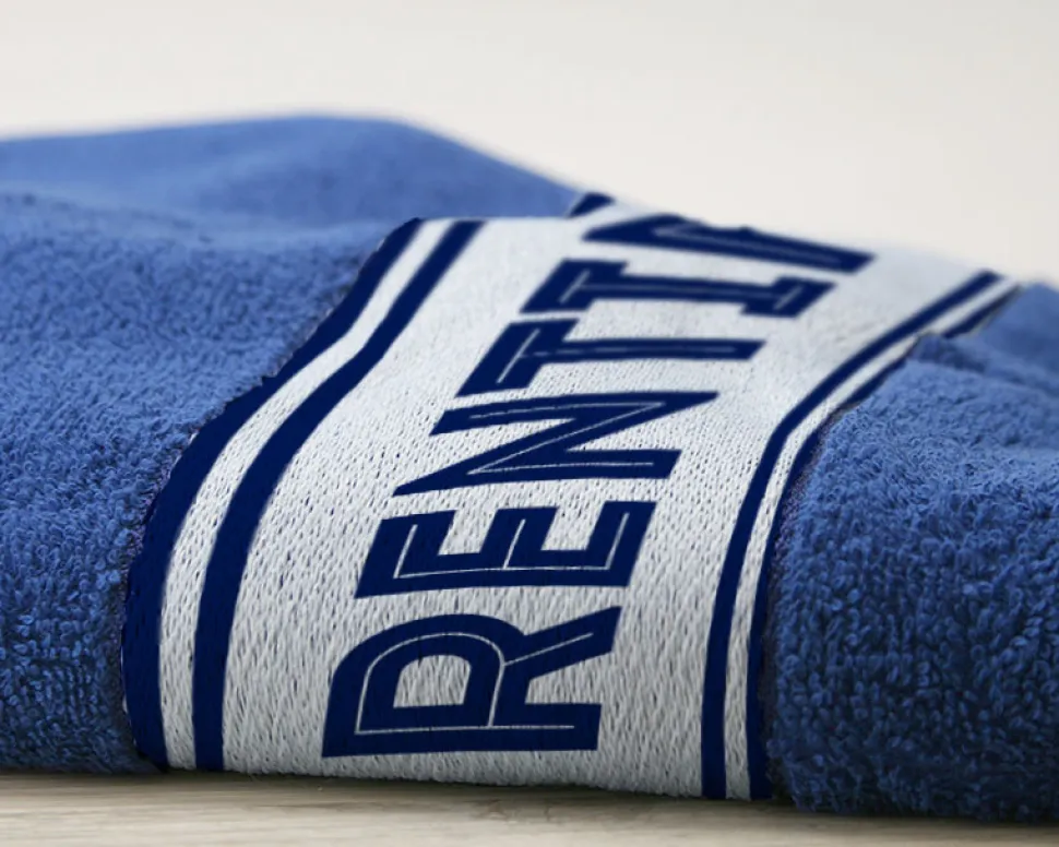 Serviette bleue Personnalisable - Marinière