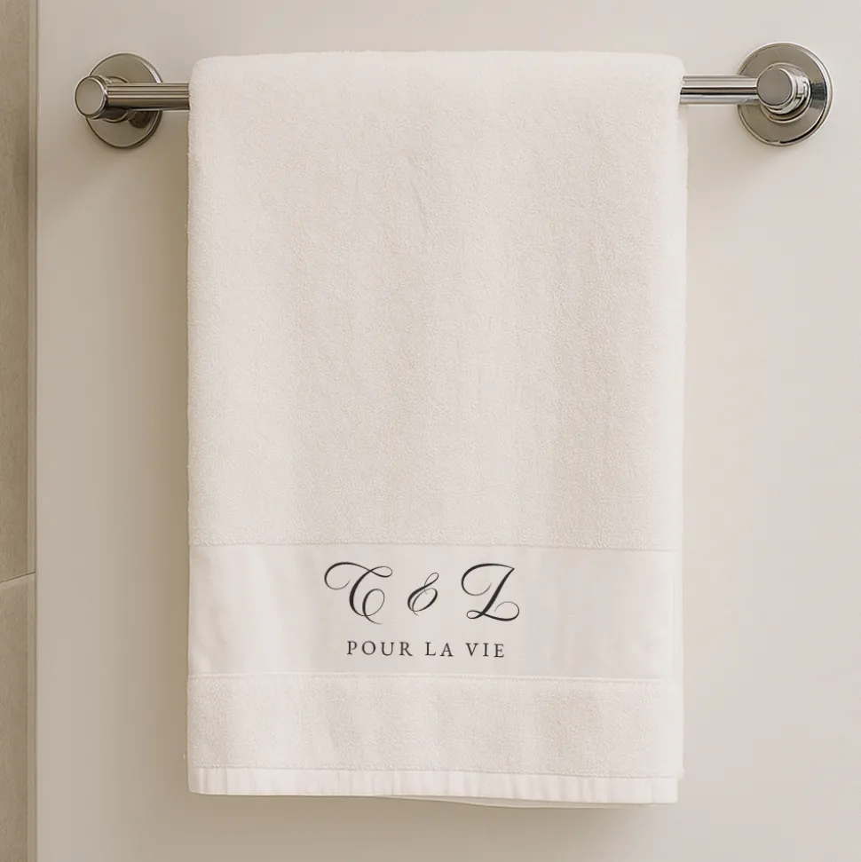 Serviette personnalisée - Initiales