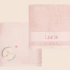 Serviette personnalisée brodée pour enfant - Lapin Poudre