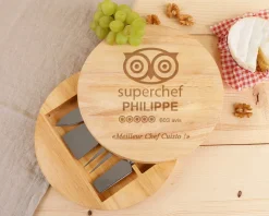 Set à fromage personnalisé en bois - Super Chef