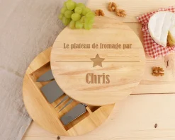 Set à fromage personnalisé en bois - Prénom