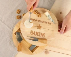 Set à fromage personnalisé en bois - Prénom