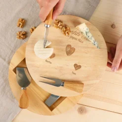 Set à fromage personnalisé - Papa et ses petits coeurs