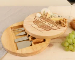 Set à fromage personnalisé en bois - Papa