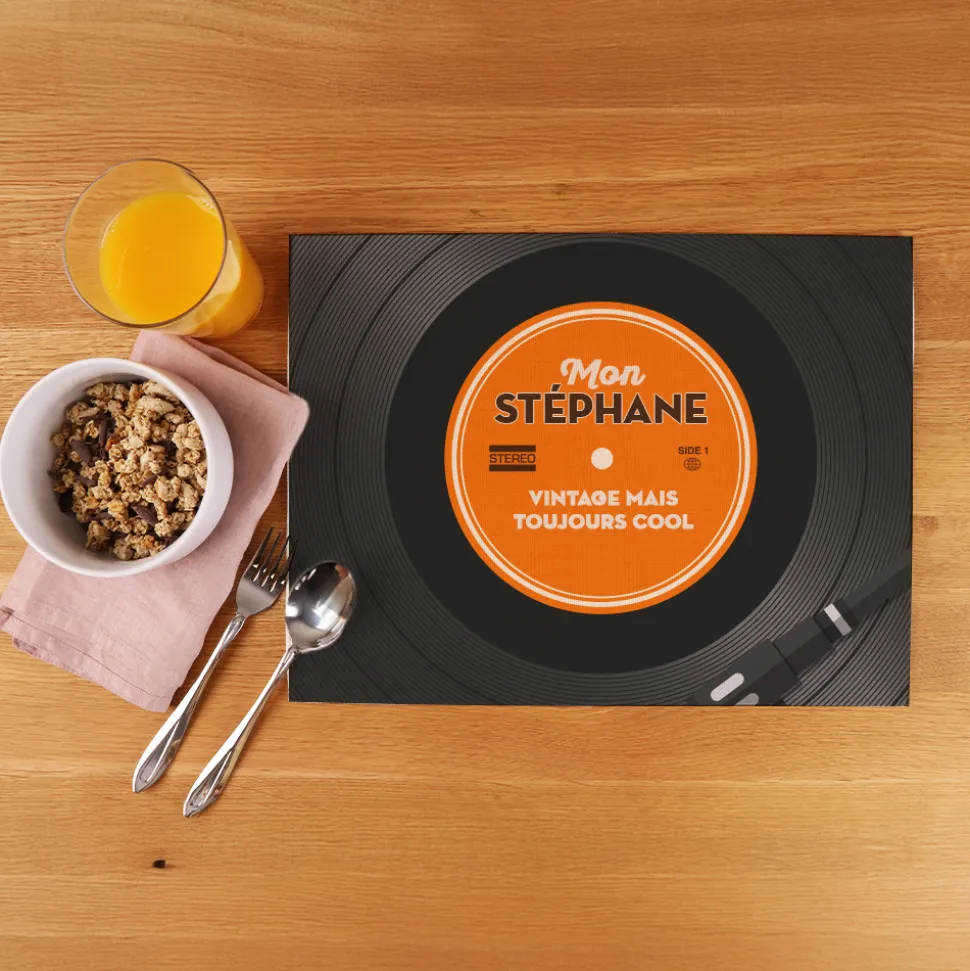 Set de table personnalisé - Retro Vinyle