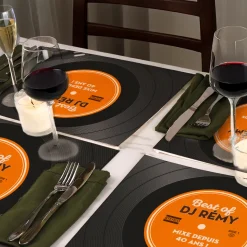 Set de table personnalisé - Retro Vinyle