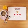 Set de table personnalisé - Papa et ses petits coeurs