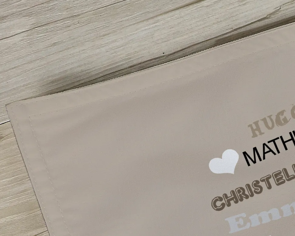 Set de table personnalisable - Coeur Famille