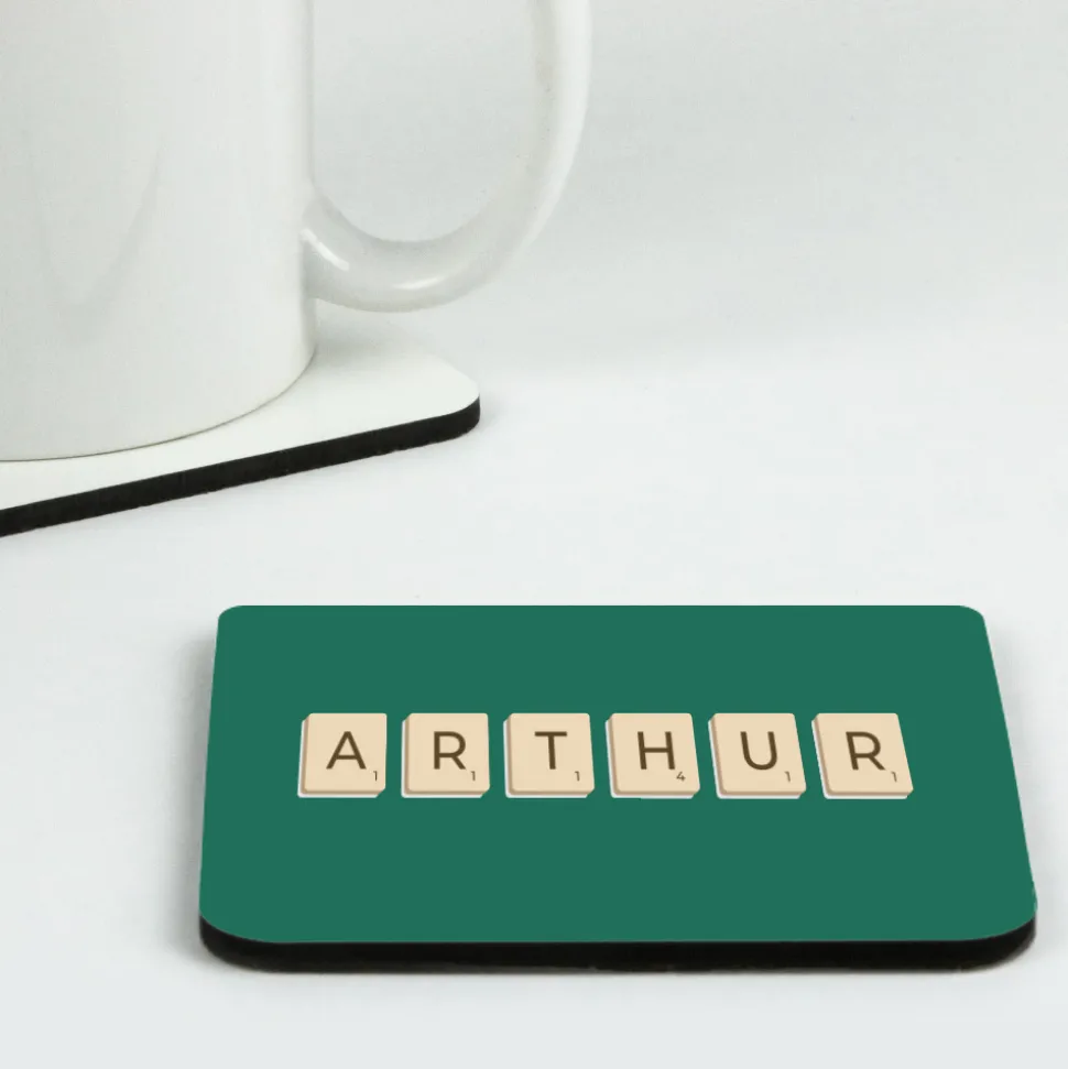 Sous-verres personnalisés - Scrabble