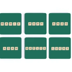 Sous-verres personnalisés - Scrabble