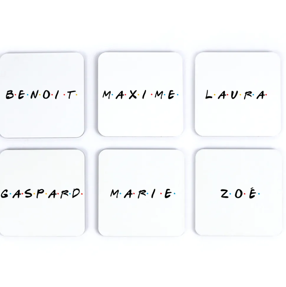Sous-verres personnalisés - Bande de potes