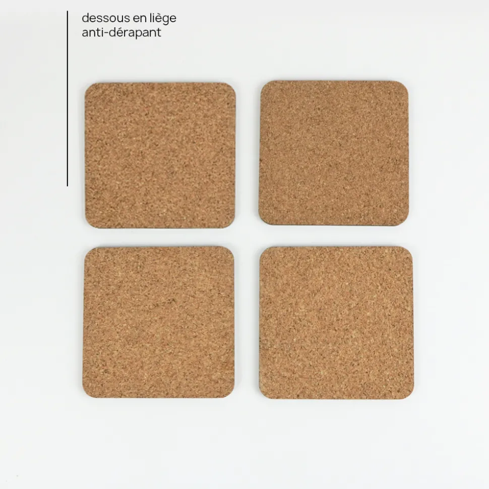 Sous-verres personnalisés - Bande de potes