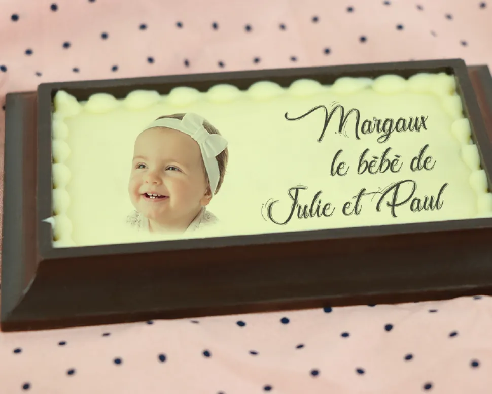 Tableau photo Personnalisable en chocolat