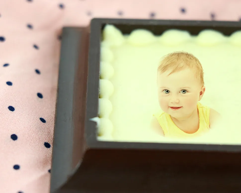 Tableau photo Personnalisable en chocolat