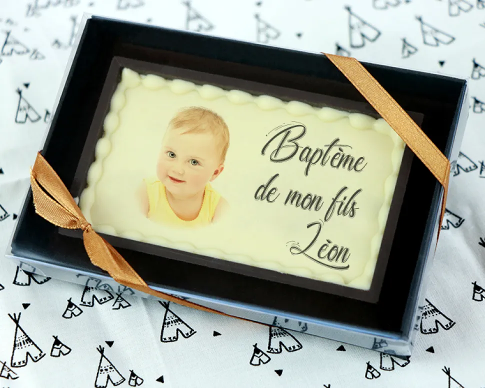 Tableau photo Personnalisable en chocolat