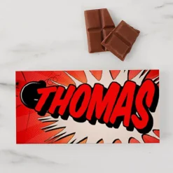 Tablette de chocolat BD personnalisée