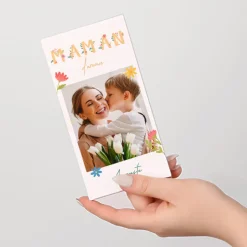 Tablette de chocolat personnalisée - Amour Fleuri