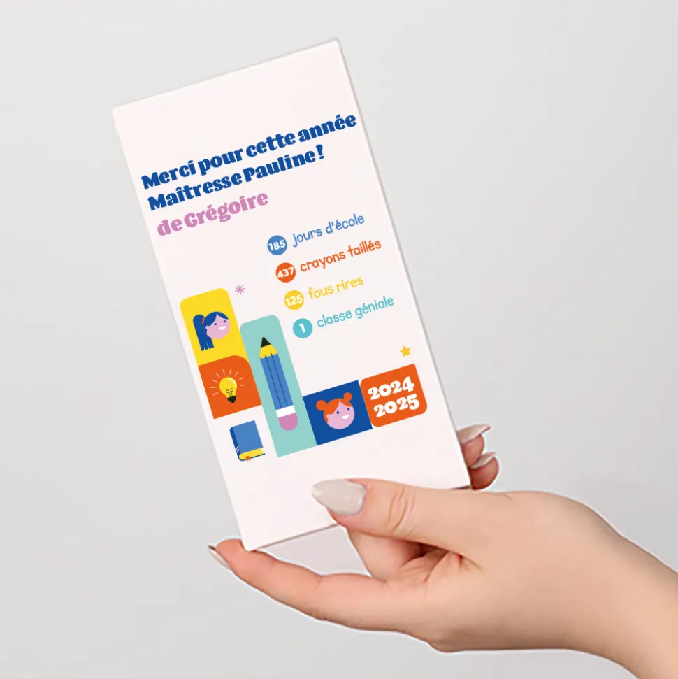Tablette de chocolat personnalisée - Bilan de l'année