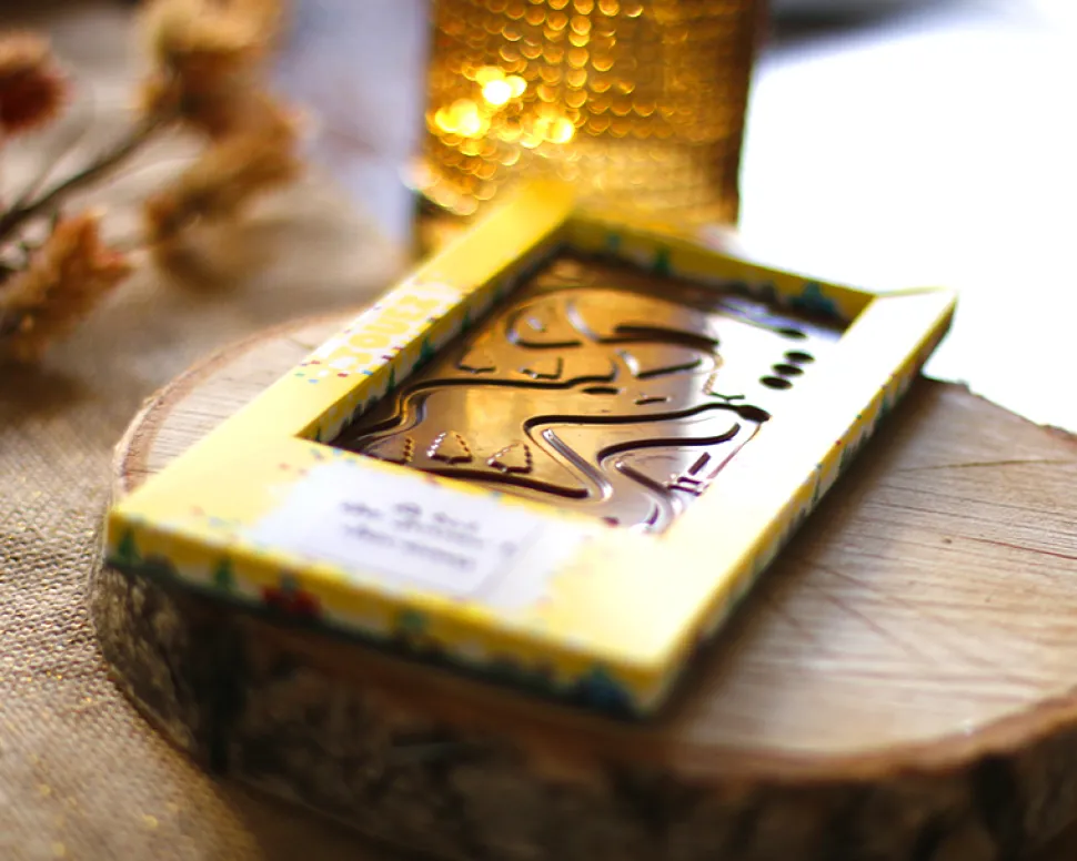 Tablette de chocolat personnalisée en forme de labyrinthe