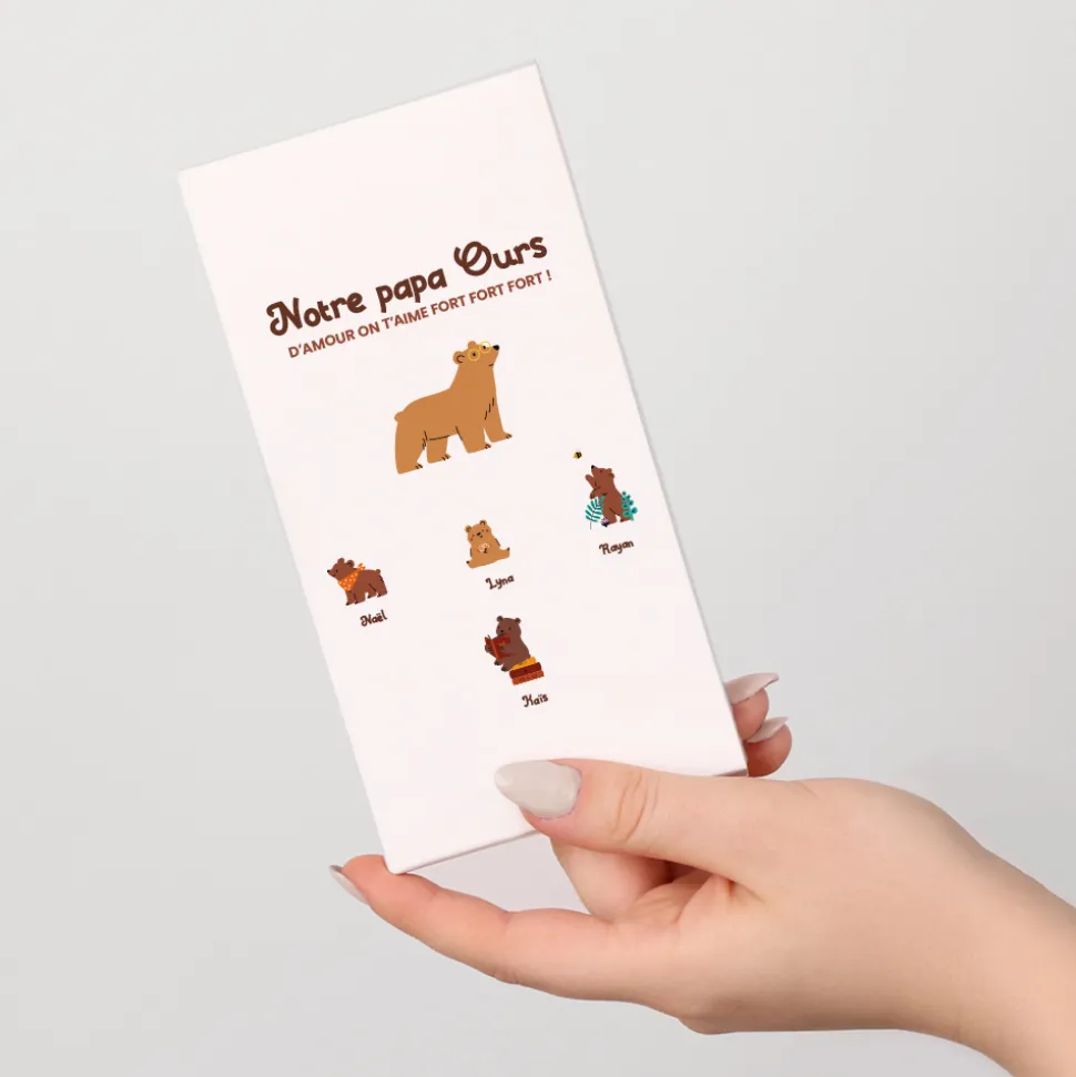 Tablette de chocolat personnalisée - Tribu Ours