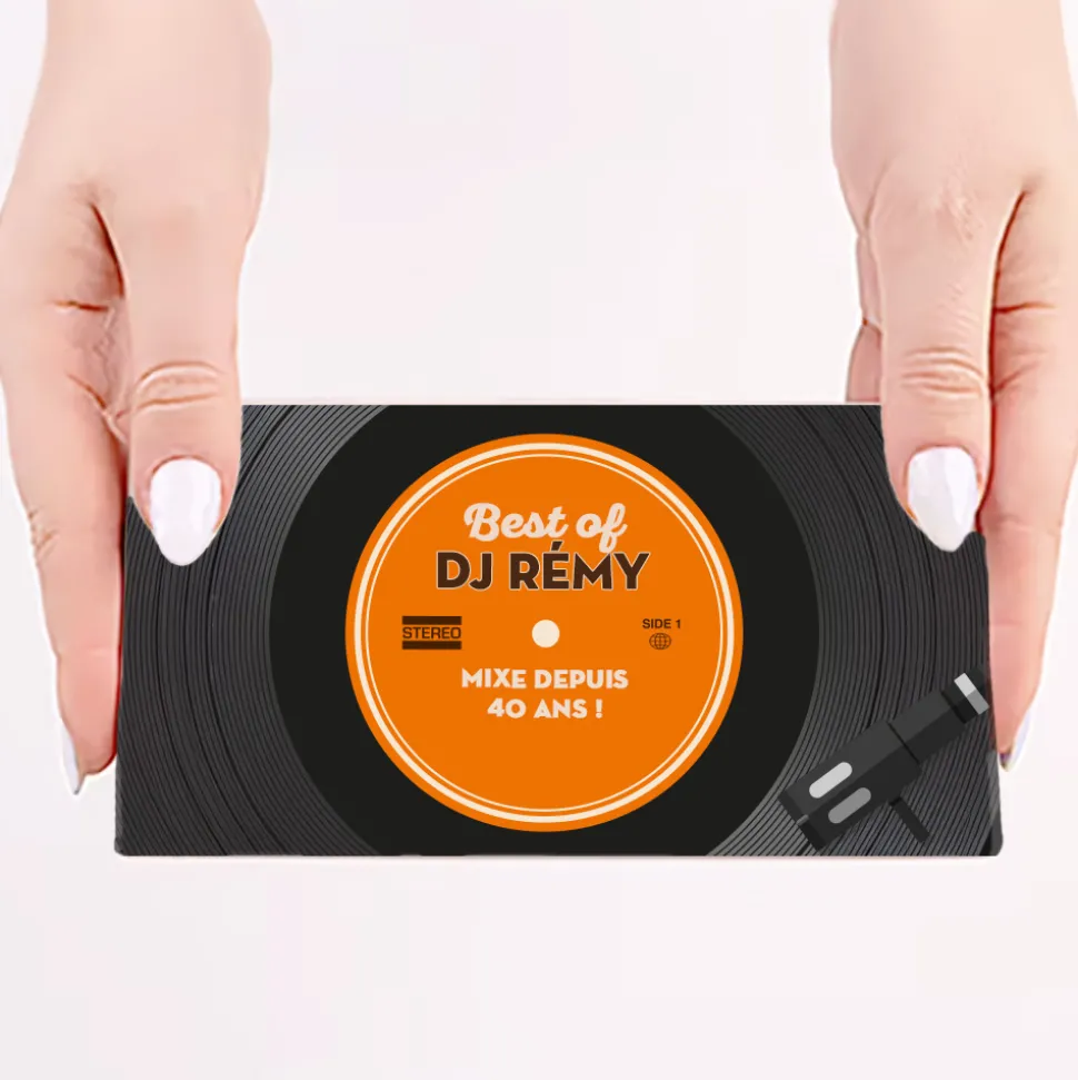 Tablette de chocolat personnalisée - Retro Vinyle