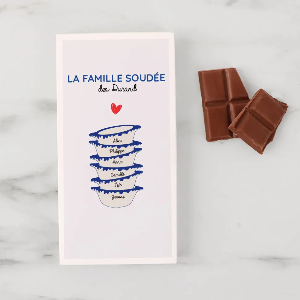 Tablette de chocolat personnalisée - Bols
