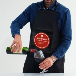 Tablier noir personnalisé - Chef étoilé