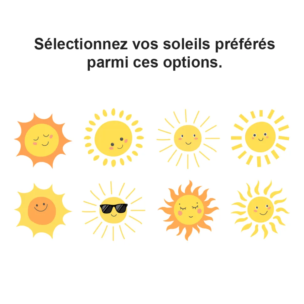 Tablier personnalisé - Famille soleils