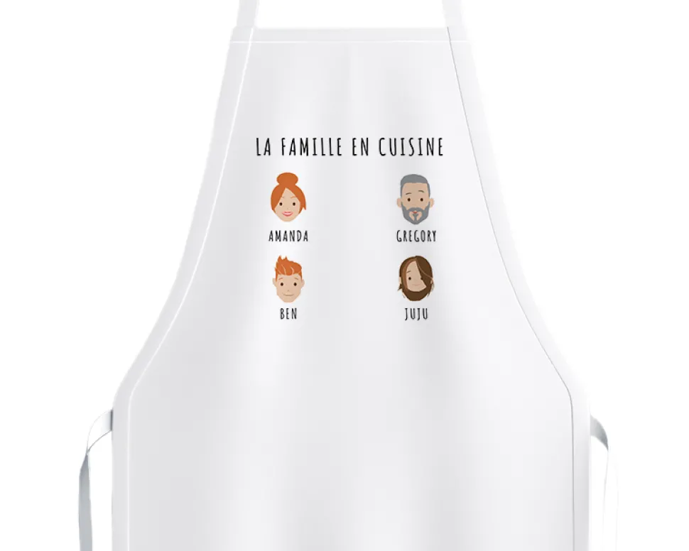 Tablier personnalisé famille - Family Circus