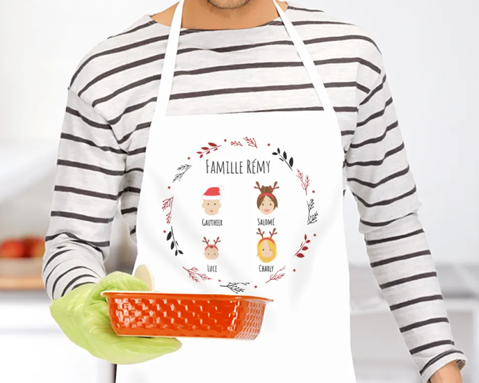 Tablier personnalisé Noël- Family Circus