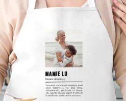 Tablier personnalisé photo - Définition Mamie