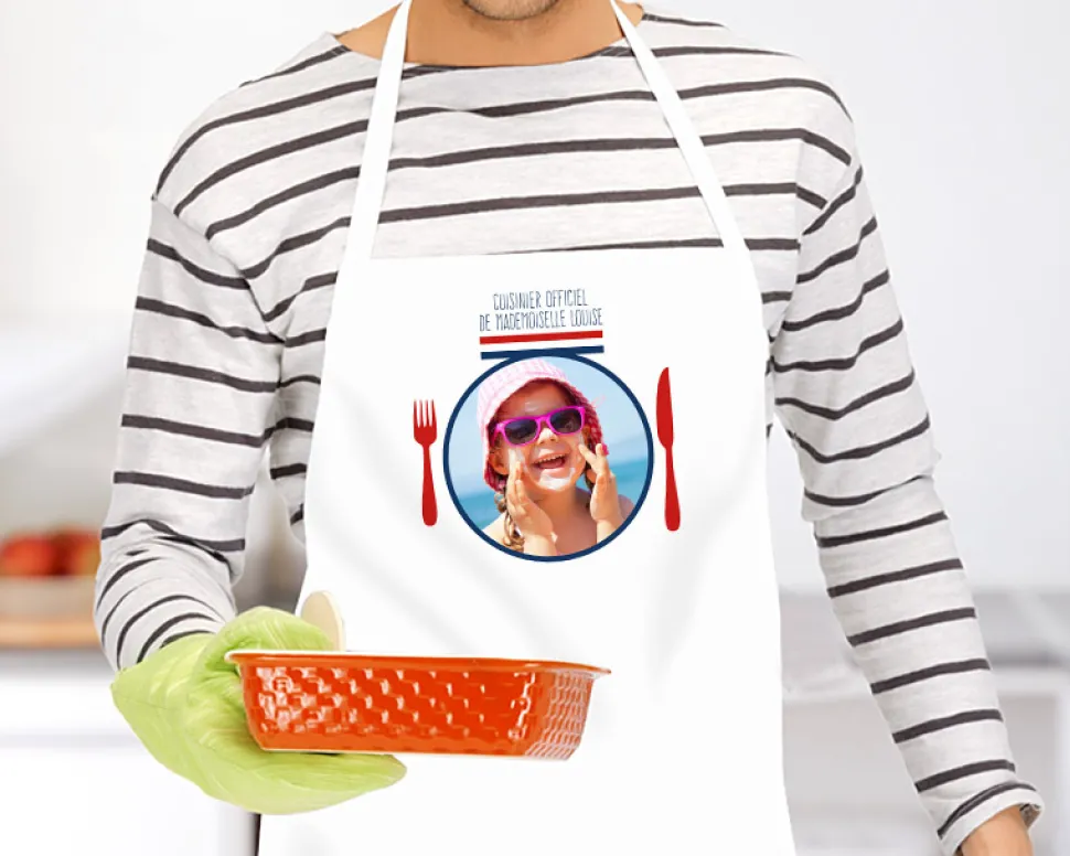 Tablier personnalisé photo - Meilleur Cuisinier