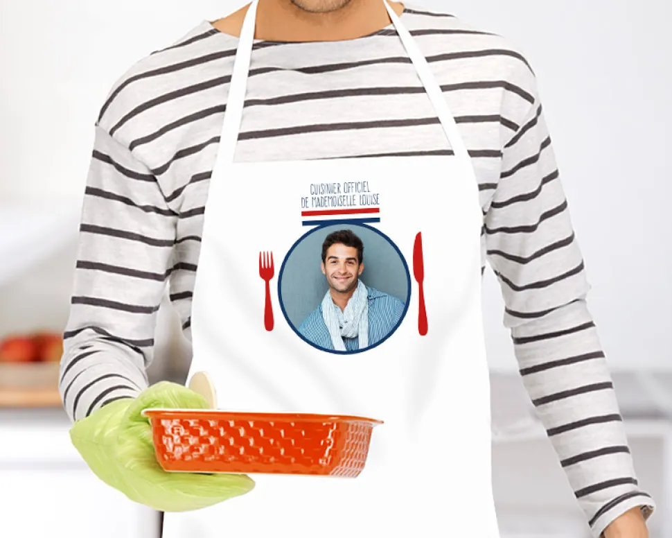 Tablier personnalisé photo - Meilleur Cuisinier
