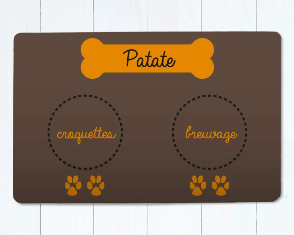 Tapis de gamelle pour chien