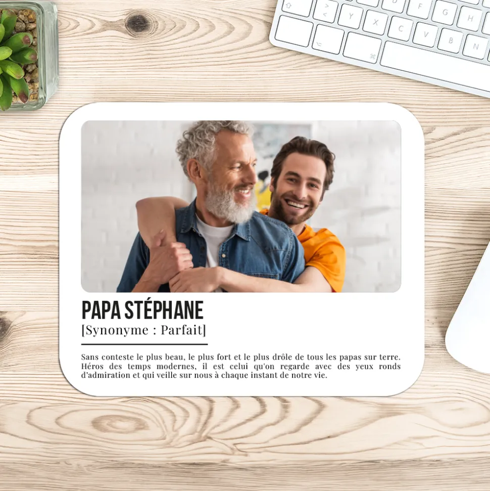 Tapis de souris personnalisé - Définition Papa