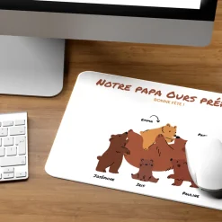 Tapis de souris personnalisé - Câlins d'Ours