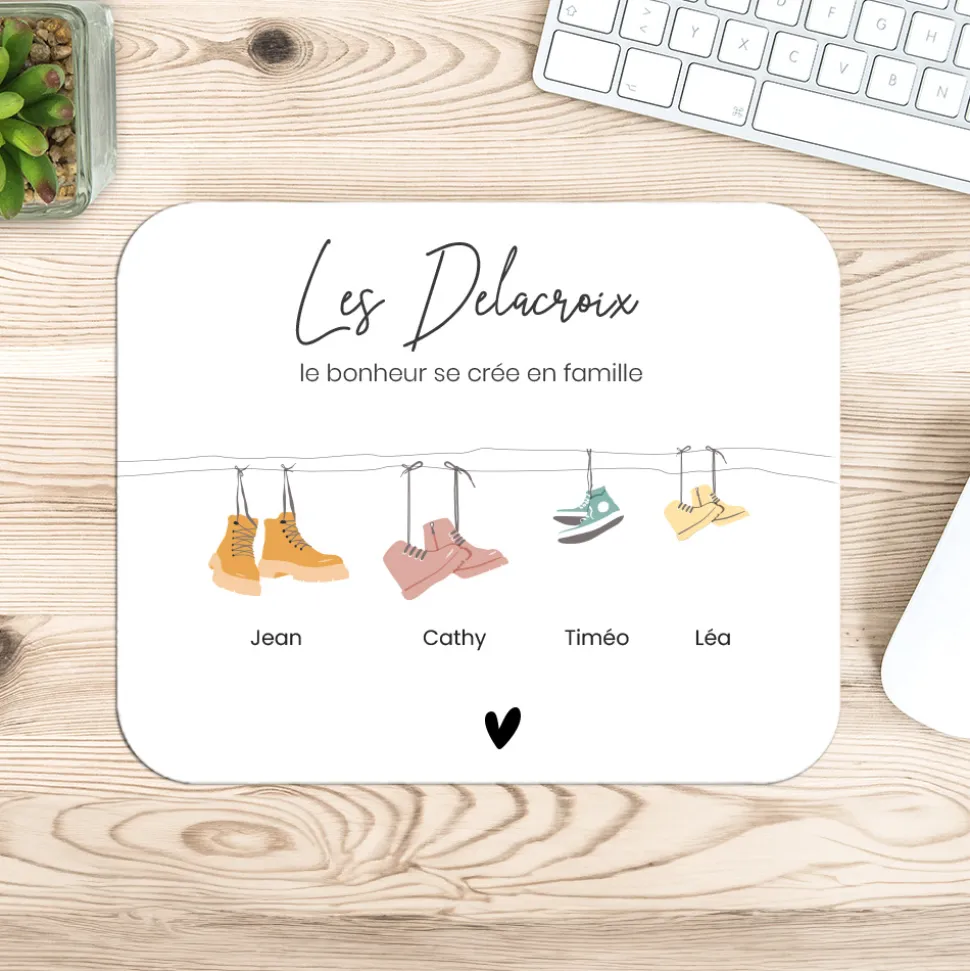 Tapis de souris personnalisé - Famille Chaussures