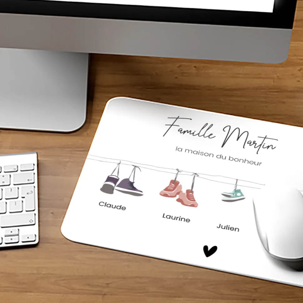 Tapis de souris personnalisé - Famille Chaussures