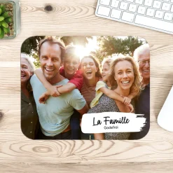 Tapis de souris personnalisé - Photo et texte