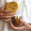 Tasse à thé en verre avec couvercle personnalisé - Prénom
