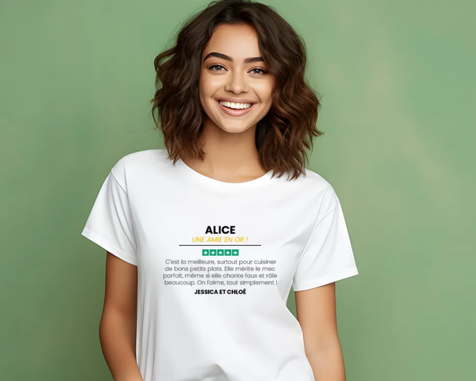 Tee shirt personnalisé femme - Avis client