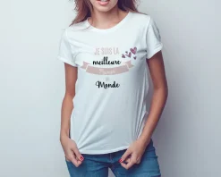 Tee shirt personnalisé femme - Meilleure du monde