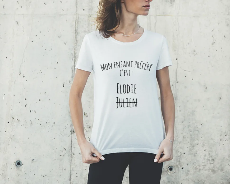 Tee shirt personnalisé femme - Enfant préféré