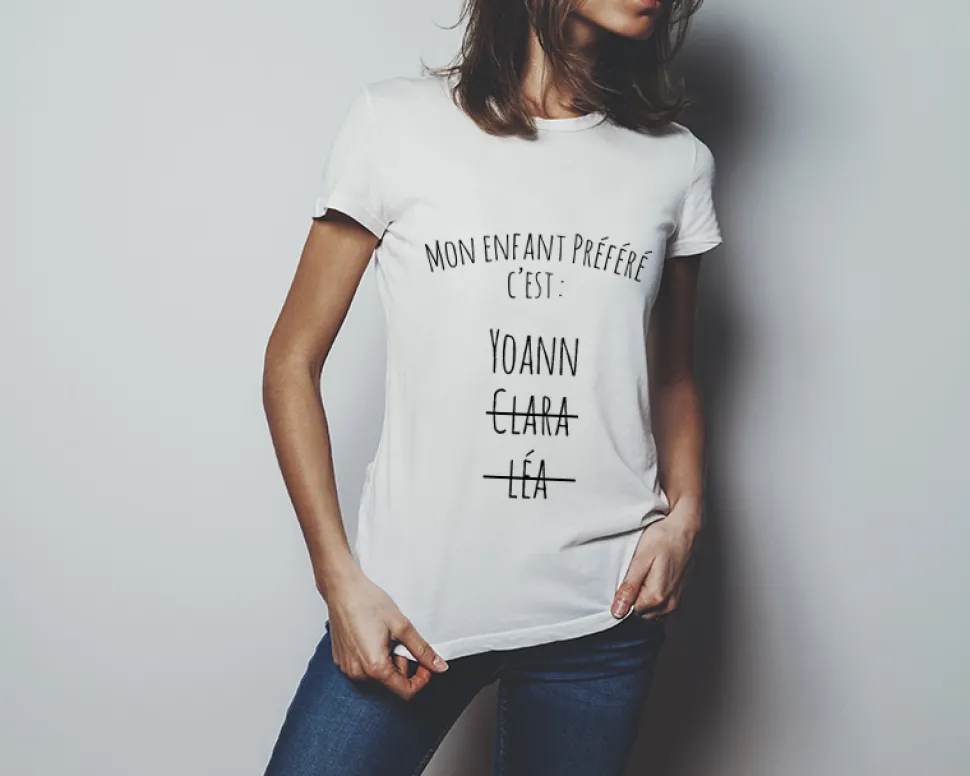 Tee shirt personnalisé femme - Enfant préféré