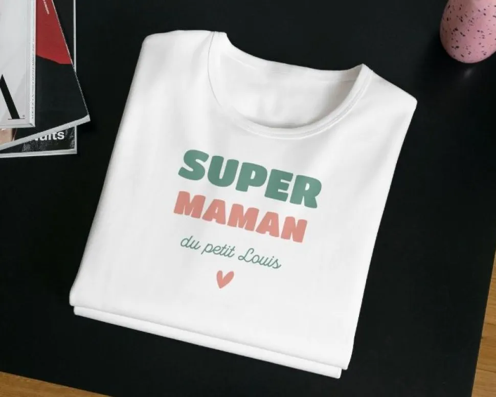 Tee shirt personnalisé femme - Super Maman