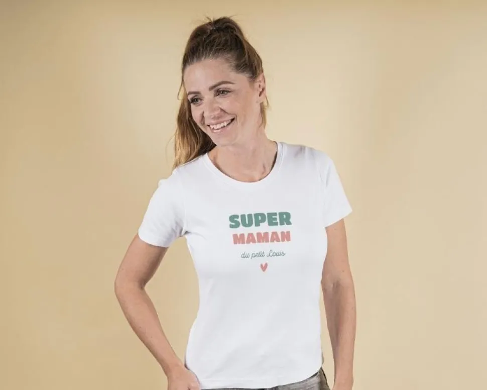 Tee shirt personnalisé femme - Super Maman