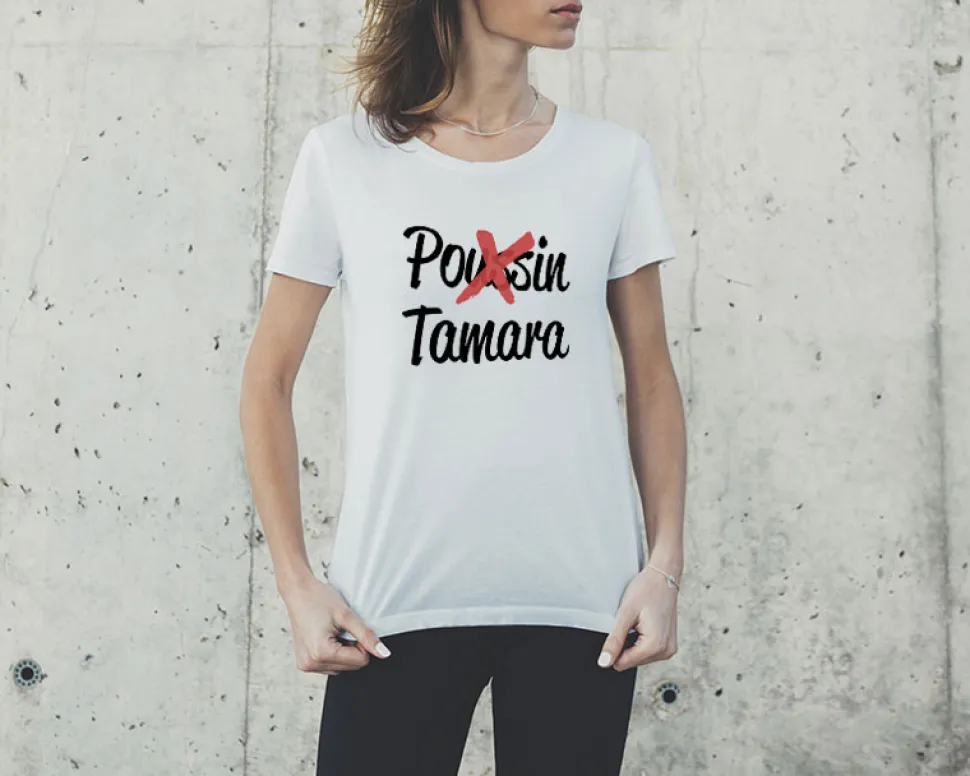 Tee shirt personnalisé femme - Respecte mon prénom