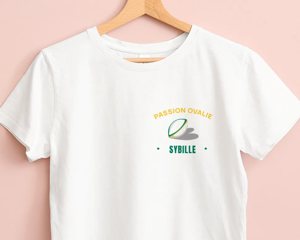 Tee shirt personnalisé femme - Passion Rugby