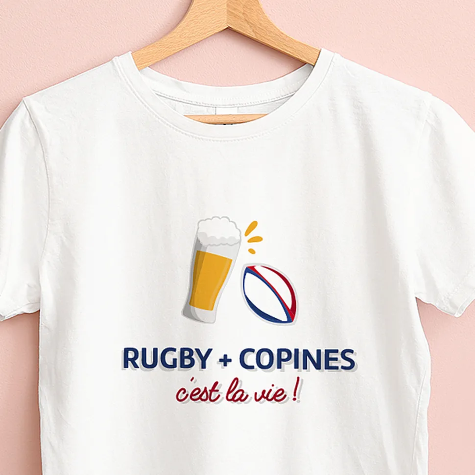 Tee shirt personnalisé femme - Apéro rugby