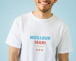 Tee shirt personnalisé homme - Meilleur Mari